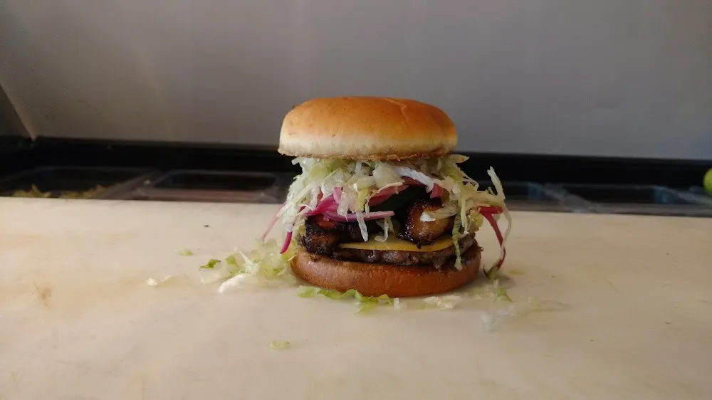 Burger with Pork Belly